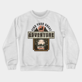 Find your great adventure, Camping RV vintage, Camping partners for life,  Retro RV camping Crewneck Sweatshirt
